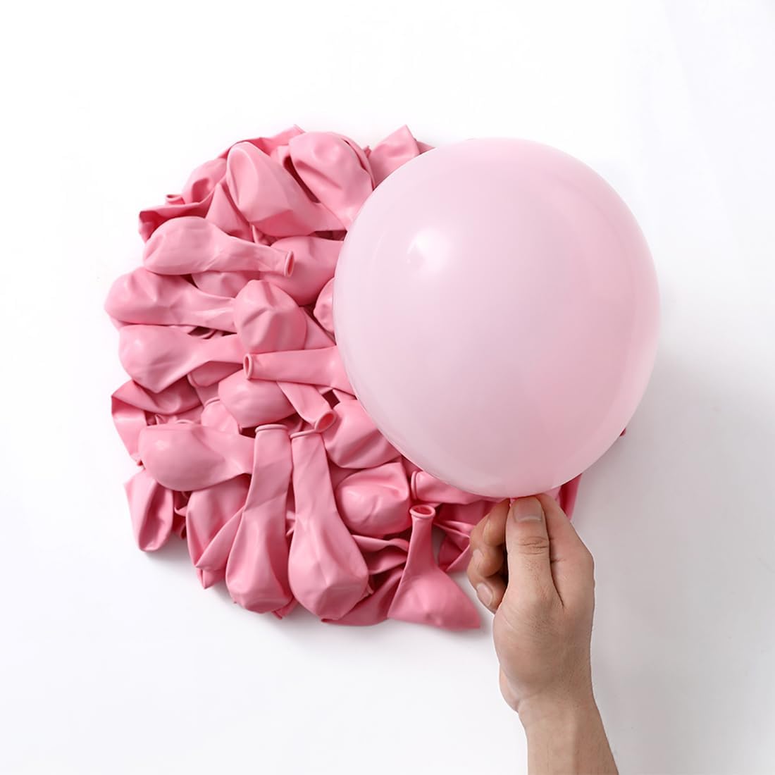 Pink Balloon Garland Arch, 136Pcs Pink Rose Polka Dots Balloon for Cortoon Theme Birthday Girl Baby Shower Decoration