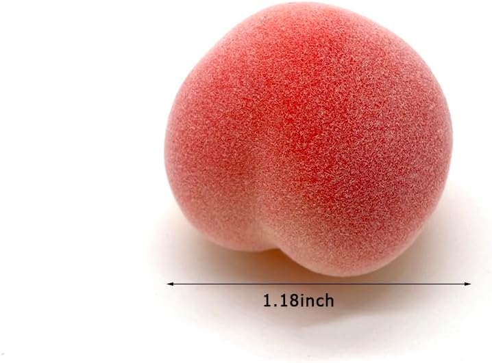 Aliotech 18Pcs Artificial Peach Fake Peach Mini Fruit Small Peach Simulation Lifelike for Home Cabinet Table Party Kitchen Decoration Photography Prop