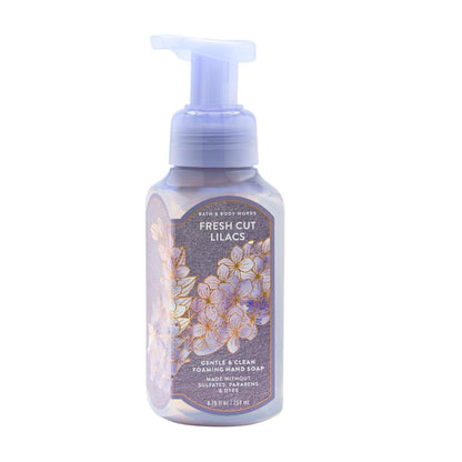 Bath & Body Works Gentle & Clean Foaming Hand Soap – FRESH CUT LILACS, BACKYARD HONEYSUCKLE, WHITE PEACH & PAPAYA 3pc bundle – 8.75 fl oz each - Fresh Floral & Fruity Scents