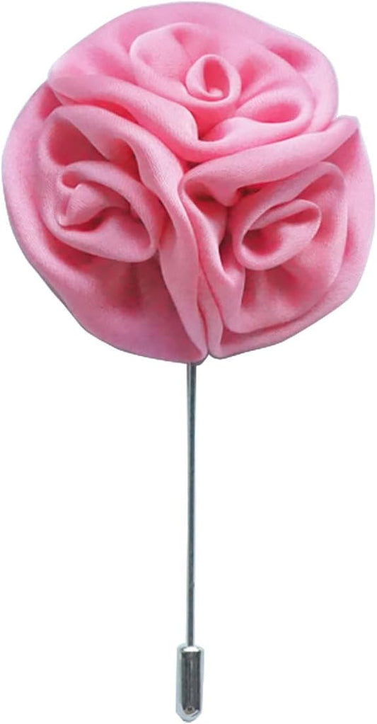 Men's Rose Floral Lapel Stick Handmade Boutonniere Lapel Flower for Suit
