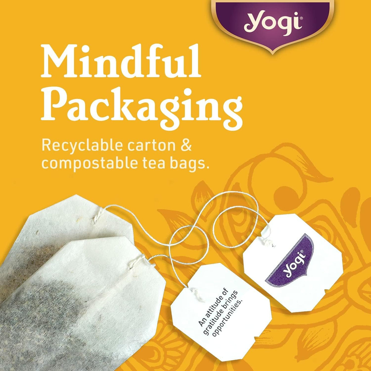 Bright Peach Positive Energy Tea, 16 Tea Bags (4 Pack)