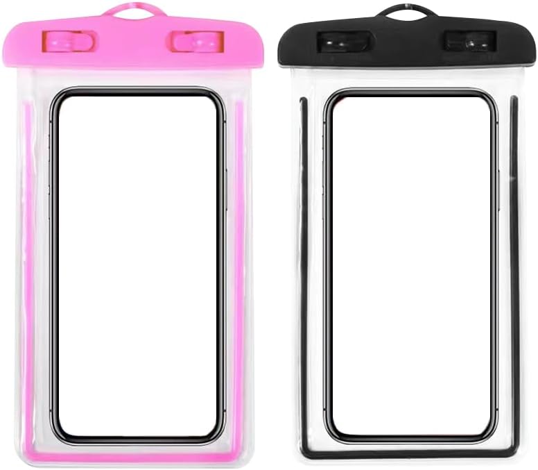Waterproof Phone Pouch 2 Pack Universal IPX8 Waterproof Cell Phone Dry Bags for iPhone 17/16/15/14/13 Pro Max Beach Pool Kayak Cruise