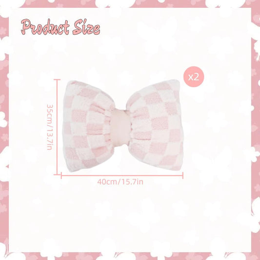 2 Pcs Pink Bow Pillow Big Bow Shaped Cushion Plush Car Lumbar Pillow Aesthetic Home Decor Throw Pillows for Room Bed Sofa Couch Decor
