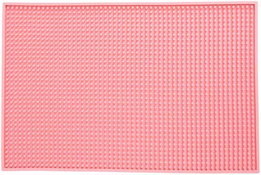 Non-Slip Rubber Bar Mat Bar Runner Glass Drip Tray Beer Drink Rail Bars Service Mat (Pink,30 * 45cm/11.8 * 17.7inch)