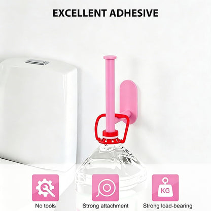 Pink Toilet Paper Holder, Self Adhesive Toilet Paper Roll Holder No Drilling Wall Mount for Bathroom, Toilet