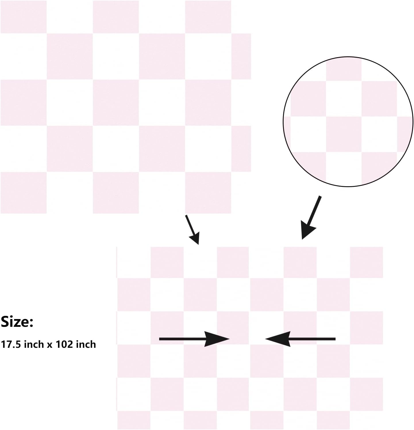 Pink Checkered Wallpaper Peel and Stick Pink and White Plaid Wallpaper for Girls Room Self Adhesive Princess Mosaic Contact Paper for Cabinets and Drawers Countertops Shelf Liner Bedroom