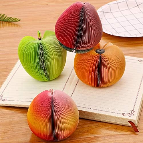 3D Fruit Shaped Portable Mini Sticky Notes Memo Scratch Pads Paper Notepads for Office School Holiday Gifts- Peach