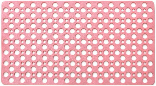 VIGAN Bathroom Mat TPE Shower Non Slip Foot Pad Toilet Waterproof and Anti Falling Floor Mats Suction Pad Shower Mat Foot Pad (75CMX43CM, Pink)