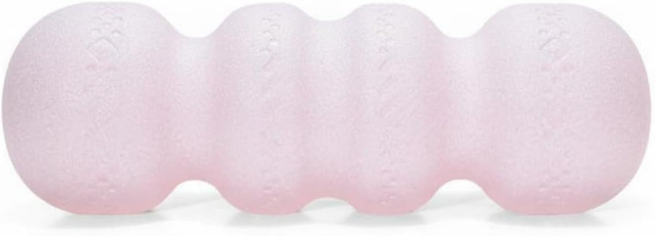 Qianly Wavy Foam Roller Deep Tissue Massage Expanded Polypropylene Foam Roller Lightweight Stretching Column for Yogis, Pink, Hardness 55