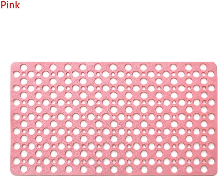 VIGAN Bathroom Mat TPE Shower Non Slip Foot Pad Toilet Waterproof and Anti Falling Floor Mats Suction Pad Shower Mat Foot Pad (75CMX43CM, Pink)