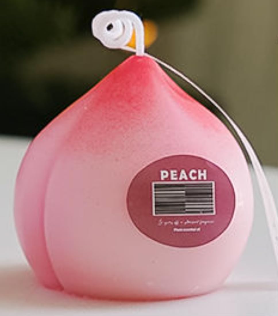 Peach Shaped Candles Scented Decorative Cute Soy Candle Handmade Fruit Candles for Home Decoration Valentine Candles (Pink)