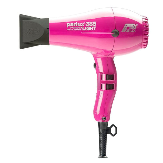 Parlux 385 Powerlight Ionic and Ceramic Pink Hair Dryer with Miracle Detangling Brush Medium Size Nylon & Boar Bristles for All Hair Types – Blush Pink
