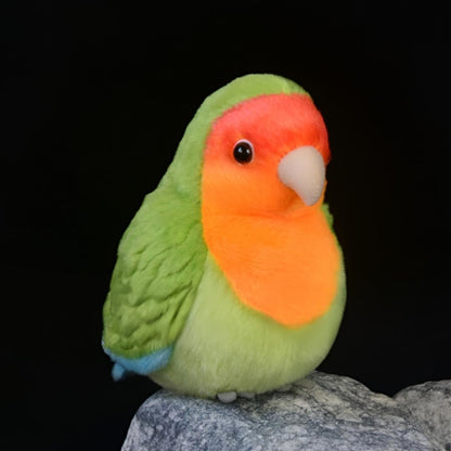 Realistic Green Peach Peony Parrot Plush 5.5'' Parrot Bird Stuffed Animal | Kawaii,Soft,Home Decor, Birthday Gift for Boys and Girls