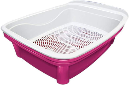 Classic Plus Sifting Litter Box Large - Large Cat Litter Pan with Intelligent Sifting System for Hygiene, Savings & Comfort - Durable, Easy Clean Design for Happy Cats (Pink)