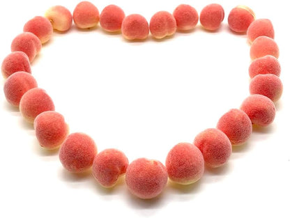 Aliotech 30Pcs Artificial Peach Fake Peach Mini Fruit Small Peach Simulation Lifelike for Home Cabinet Table Party Kitchen Decoration Photography Prop