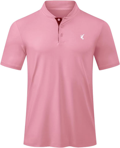 JMIERR Men's Polo Henley Shirt Moisture Wicking Quick Dry Summer Casual Short Sleeve Golf Polo T Shirts