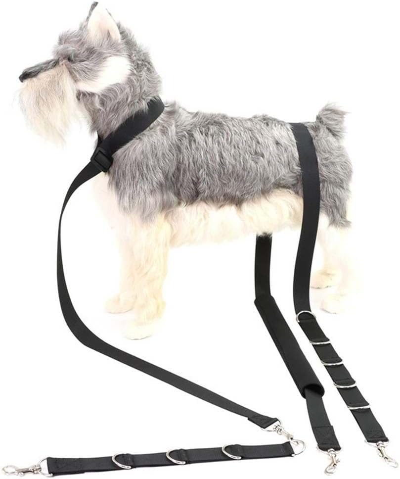 Adjustable Pet Grooming Belly Strap with D-Rings for Dog Bathing and Hair Cutting, 3-Piece Traction Belt Set, Universal Size(Pink)