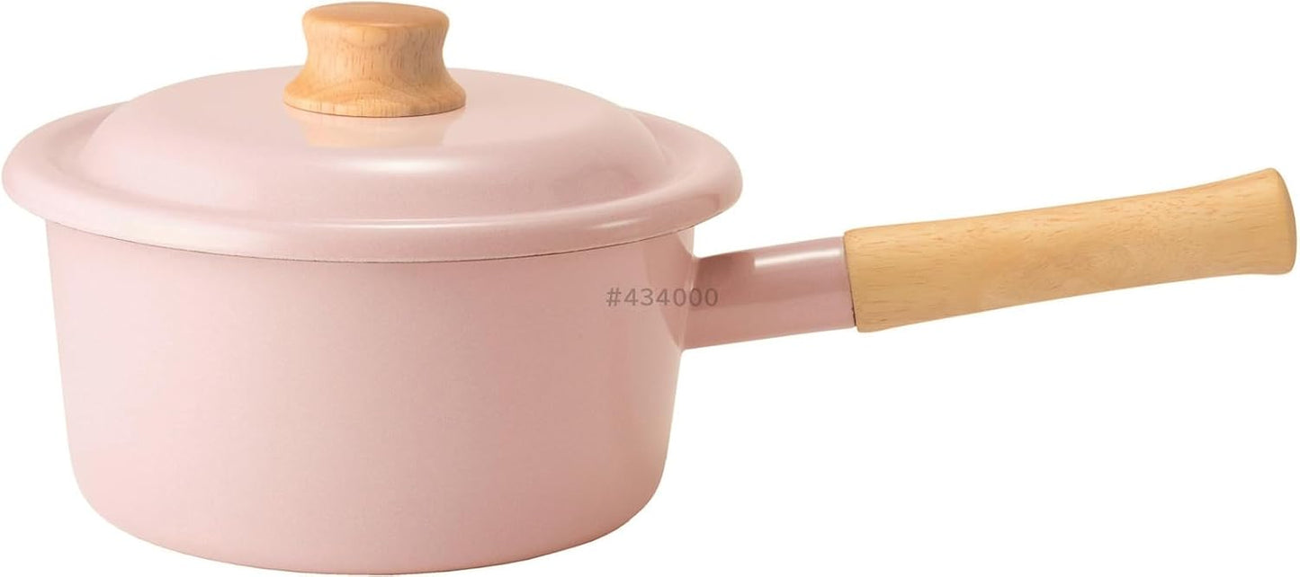 Fuji Hollow Cotton Plus Series Saucepan, 7.1 inches (18 cm), Ash Pink CTP-18S.AP