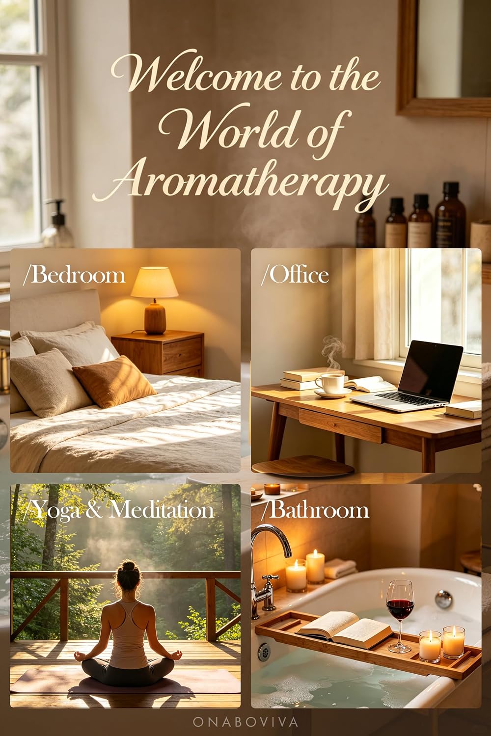 Essential Oil Diffuser - 2.4 MHz Ultrasonic Ceramic Diffuser with Pulse/Continuous Mist & 3 Night Light Modes, Waterless Auto-Off, Silent Aromatherapy Diffuser for Home, Office, Gifting & Home Decor