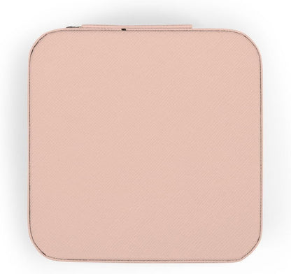 Figure Skating Girls Rule Light Blue Skate Jewelry Travel Case Pink