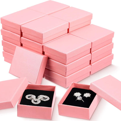 36 Pcs Jewelry Gift Boxes Cardboard Jewelry Boxes, Pink