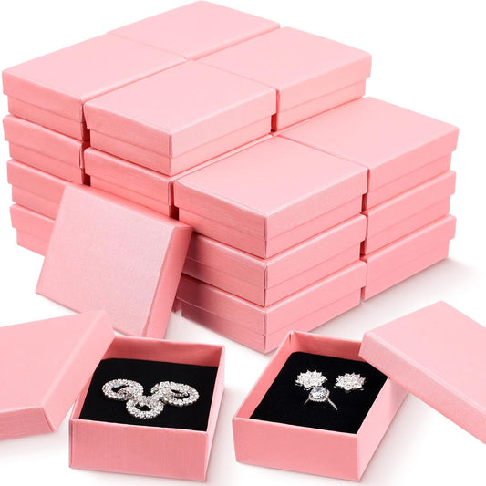 36 Pcs Jewelry Gift Boxes Cardboard Jewelry Boxes, Pink