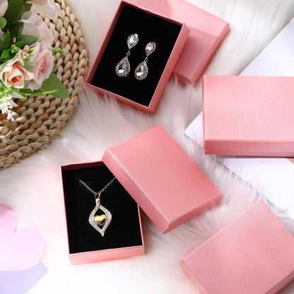 36 Pcs Jewelry Gift Boxes Cardboard Jewelry Boxes, Pink