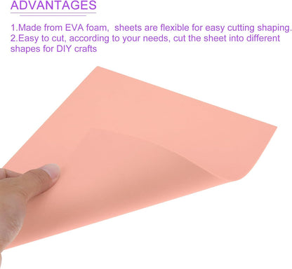 6 Pack 10.8 x 8.5 Inch 1.7mm Thick EVA Foam Sheets for Arts and Crafts Craft Foam Sheets Peach