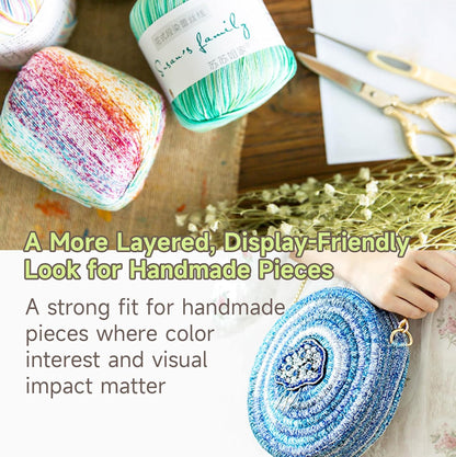 Fancy Dyed Lace Yarn 3 Packs- 3 x 50g - Peach Soda