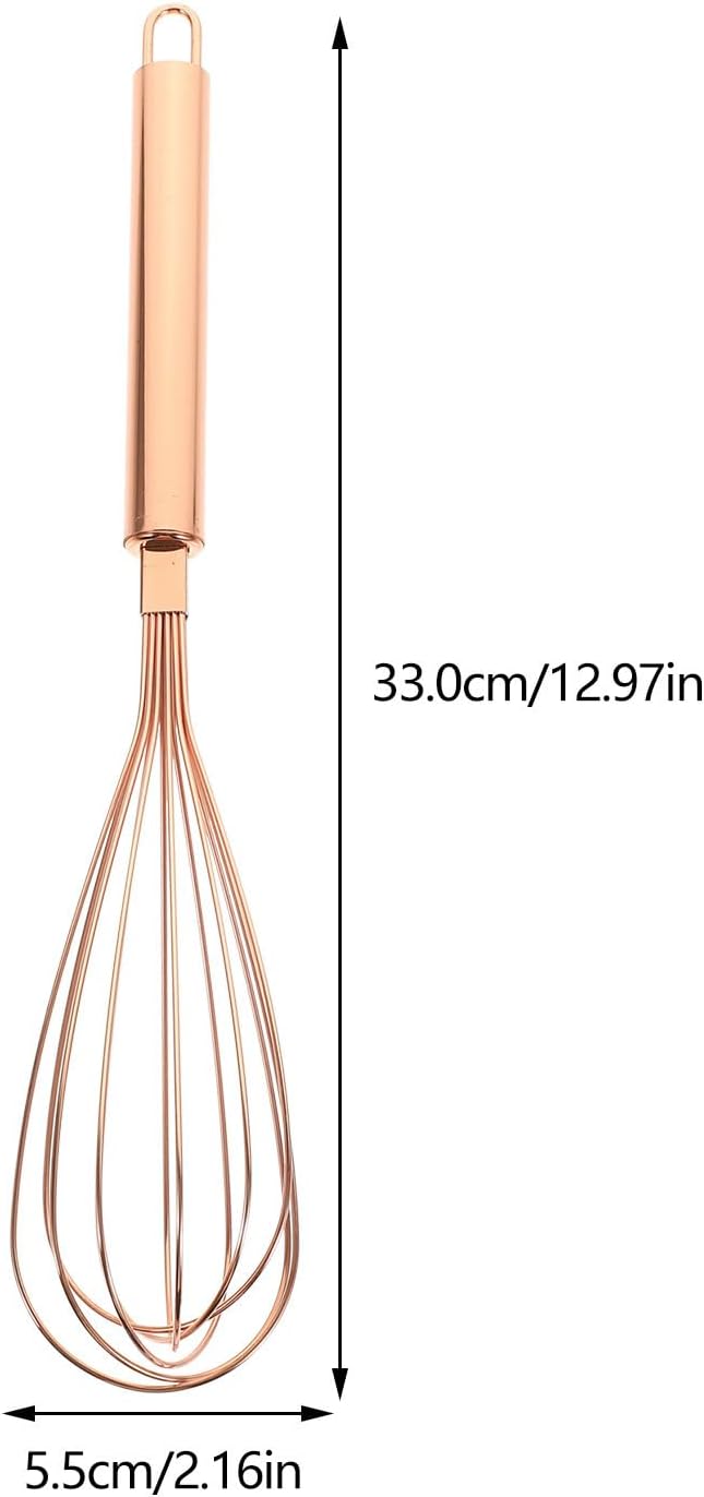 Stainless Steel Egg Whisk Wire Whisk for Whisking Beating Stirring and Mixing Manual Kitchen Utensil for Cooking Baking Sauces Eggs and Salad 12.99 X 2.16 X 2.16 in