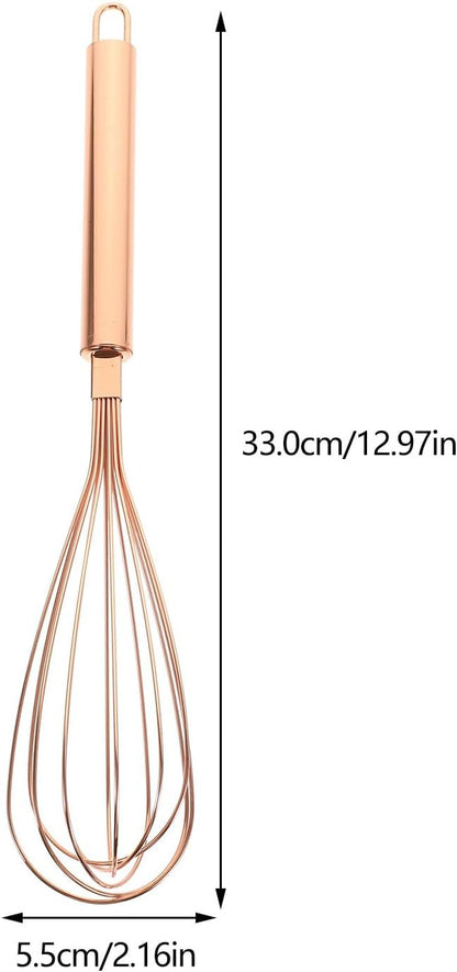 Stainless Steel Egg Whisk Wire Whisk for Whisking Beating Stirring and Mixing Manual Kitchen Utensil for Cooking Baking Sauces Eggs and Salad 12.99 X 2.16 X 2.16 in