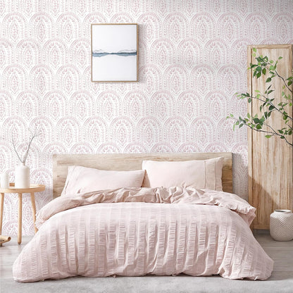 Pink Peel and Stick Wallpaper Boho Wall Paper Peel and Stick Modern Contact Paper Self Adhesive Wallpaper for Bedroom and Bathroom Removable Cabinet Shelf Liner Vinyl 17.3”X118.1”