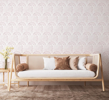 Pink Peel and Stick Wallpaper Boho Wall Paper Peel and Stick Modern Contact Paper Self Adhesive Wallpaper for Bedroom and Bathroom Removable Cabinet Shelf Liner Vinyl 17.3”X118.1”