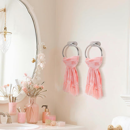 Set of 3 Pink Bow Hand Towels Coquette Hand Towels for Bathroom 30 x 17 Inch Pink Bowknot Gifts Turkish Tufted Cotton Soft Absorbent Supplies for Kitchen Bathroom Women Girls