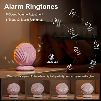 Alarm Clock for Heavy Sleepers,Bluetooth Speaker with LED Light