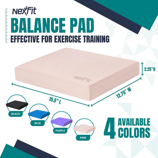 High-Density Balance Pad - Durable TPE Foam Balance Pad Physical Therapy, Foam Exercise Pad with Non-Slip Surface, Lightweight for Home & Gym Workouts, Core Strength & Balance Enhancement