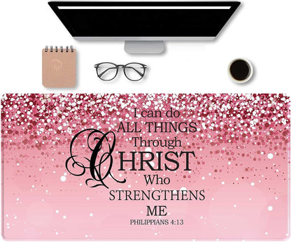 Large Desk Mat Extended Mouse Pad, Pink Cute Mousepad Desk Pad,Waterproof Durable Non-Slip Rubber Base Gaming Mousepad Desk Mat for Office/Home/Desktop,Pink Mouse Pad for Women