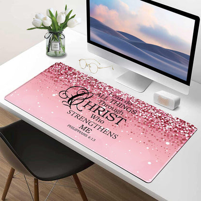 Large Desk Mat Extended Mouse Pad, Pink Cute Mousepad Desk Pad,Waterproof Durable Non-Slip Rubber Base Gaming Mousepad Desk Mat for Office/Home/Desktop,Pink Mouse Pad for Women