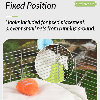 Cozy Warm Guinea Pig Hideout Soft Small Pet Cave House Cake Shape (Pink,M)