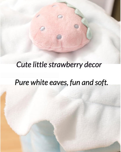 Cozy Warm Guinea Pig Hideout Soft Small Pet Cave House Cake Shape (Pink,M)
