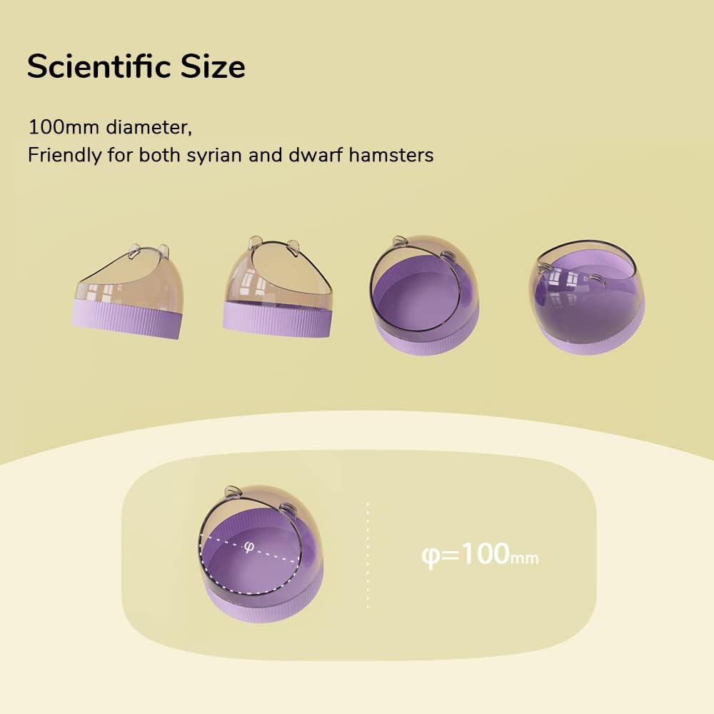 Cute Hamster Food Bowl Hedgehog Dish for Dwarf Hamsters, Syrian Hamsters, Gerbils, Mice, Rats, Small Animals, Pink