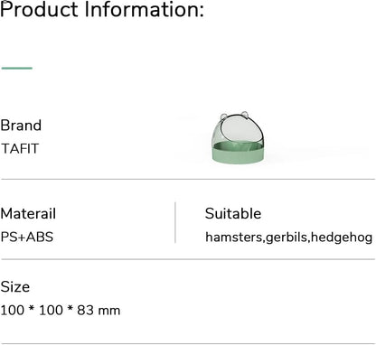 Cute Hamster Food Bowl Hedgehog Dish for Dwarf Hamsters, Syrian Hamsters, Gerbils, Mice, Rats, Small Animals, Pink