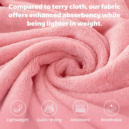 Towel Robe for Women – Soft Absorbent Kimono Bathrobe, Quick-Dry Spa Shower & Hotel Use