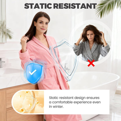Towel Robe for Women – Soft Absorbent Kimono Bathrobe, Quick-Dry Spa Shower & Hotel Use