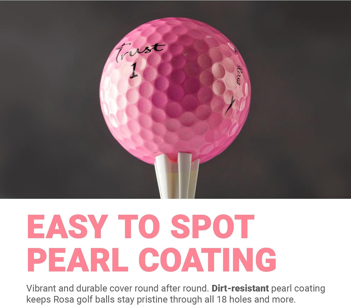 Balls - Aurora & Rosa Crystal Urethane Series | Eye-Catching & Easy to Spot | Maximum Distance, Soft Feel, Straight Flight, & Greenside Control | Blue, Orange, Pink, Yellow | 12 or 48 Balls