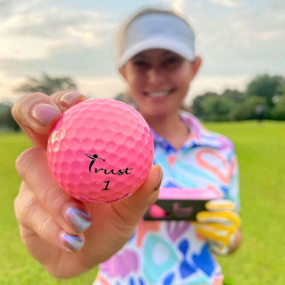 Balls - Aurora & Rosa Crystal Urethane Series | Eye-Catching & Easy to Spot | Maximum Distance, Soft Feel, Straight Flight, & Greenside Control | Blue, Orange, Pink, Yellow | 12 or 48 Balls