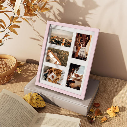 11x14 Collage Picture Frame for Wall Mounting, Pale Pink