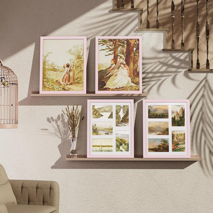 11x14 Collage Picture Frame for Wall Mounting, Pale Pink