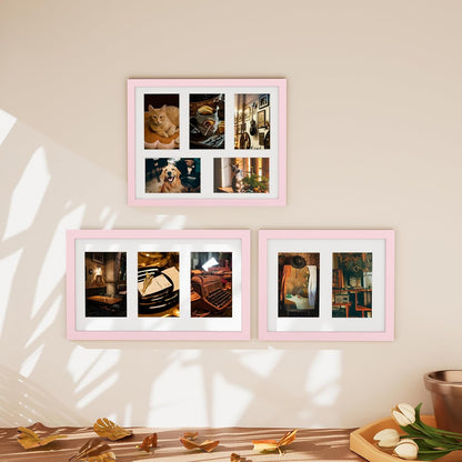 11x14 Collage Picture Frame for Wall Mounting, Pale Pink