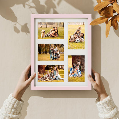 11x14 Collage Picture Frame for Wall Mounting, Pale Pink